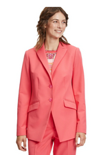 An image of the Betty Barclay Blazer Jacket in Coral Red.