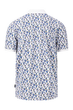 Fynch-Hatton Short Sleeve Floral Polo. A casual fit polo with short sleeves, plain collar, button fastening, and all-over floral print.