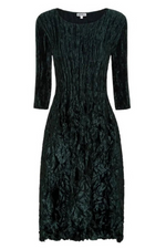 An image of the Alquema 3/4 Sleeve Smash Dress in Glossy Ink.