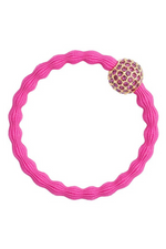 An image of the By Eloise Disco Ball Elastic Hairband in Fuschia.