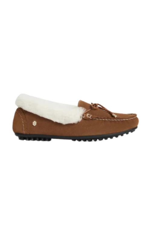 An image of the Fairfax &amp; Favor Henley Shearling Lined Slippers in Tan.