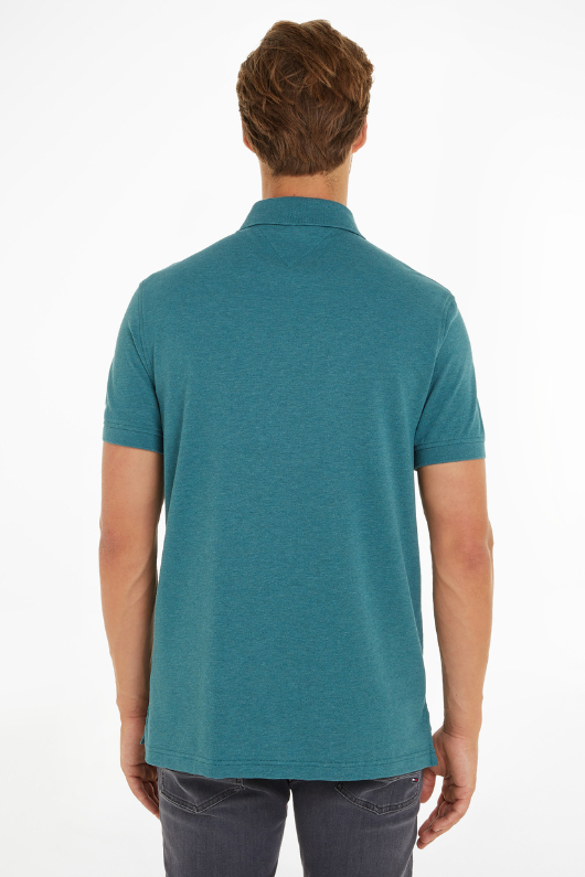 An image of the Tommy Hilfiger 1985 Regular Fit Polo Shirt in Green Heather.