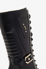 An image of the Nero Giardini Heeled Laced Boots in Nero.