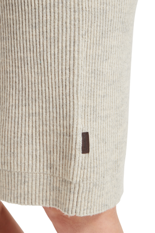 An image of the Schoffel Filey Roll Neck Dress in Oat Grey.