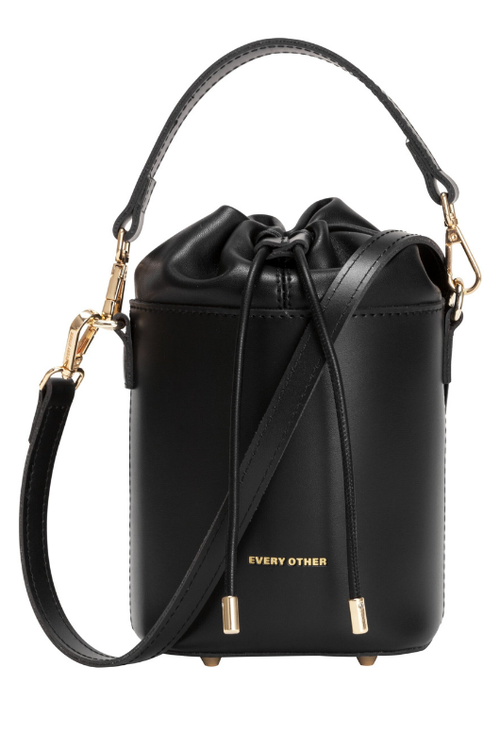 An image of the Every Other Solara Bucket Bag in Black.