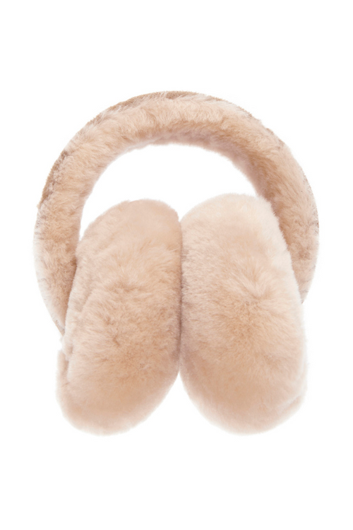 An image of the EMU Australia Angahook Sheepskin Earmuffs in Camel.