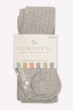 An image of The Little Sock Co Non-Slip Tights in Sparkly Grey.