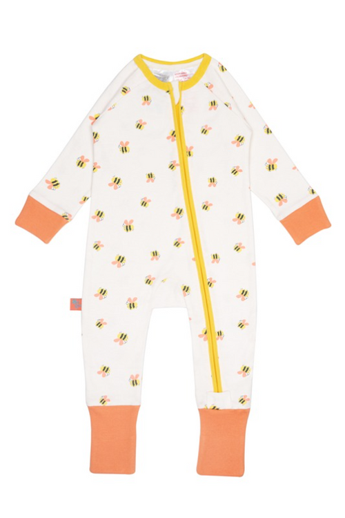 An image of the Blade & Rose Honey Bee Zip Up Romper