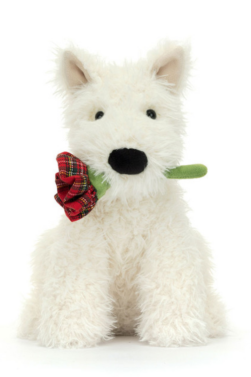 An image of the Jellycat Jellycat Munro Scottie Dog 'I Love You'.