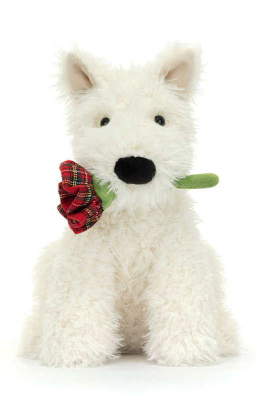 An image of the Jellycat Jellycat Munro Scottie Dog 'I Love You'.