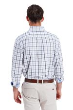 An image of the Schoffel Brancaster Classic Shirt in Imperial Blue Check.