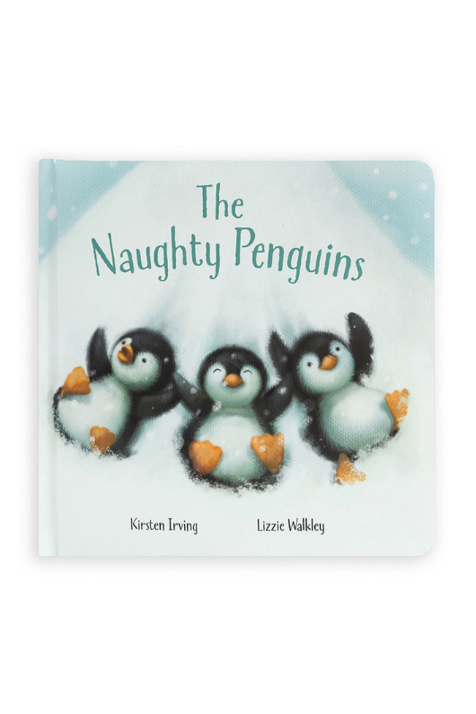 An image of the Jellycat The Naughty Penguins Book.