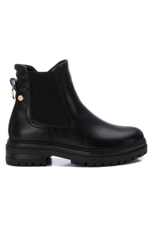 An image of the Xti Heeled Ankle Boots in Black.