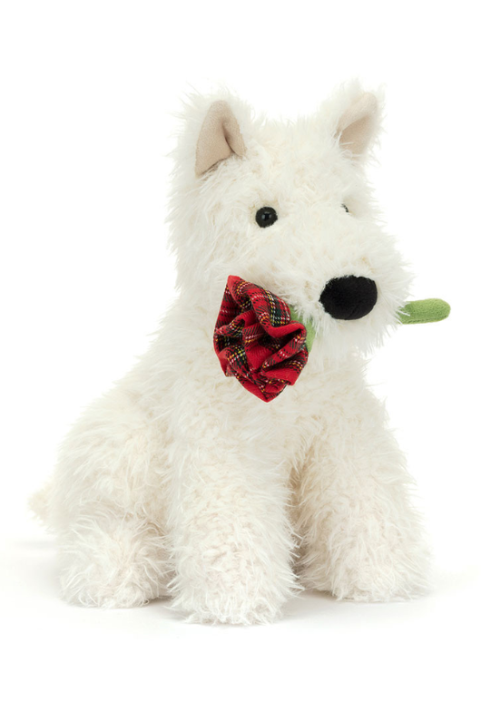 An image of the Jellycat Jellycat Munro Scottie Dog 'I Love You'.