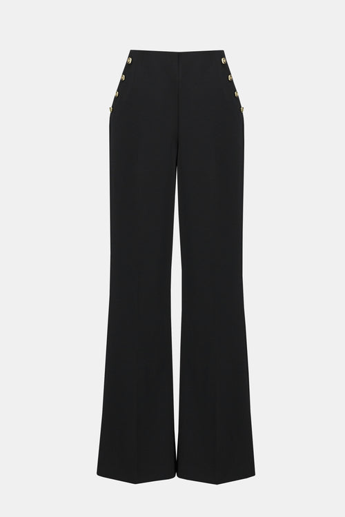 An image of the Joseph Ribkoff Wide Leg Trousers in Black.