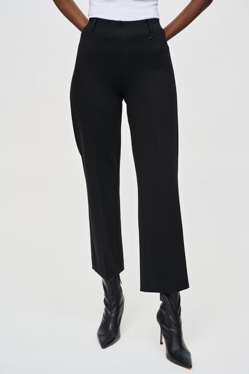 An image of a model wearing the Joseph Ribkoff Straight Leg Pant in Black.