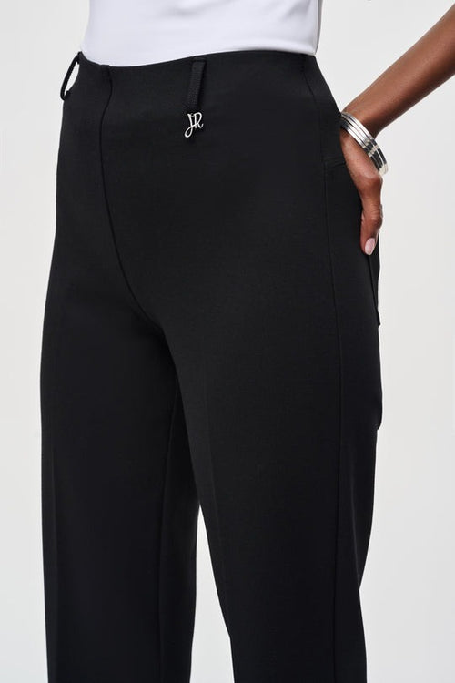 An image of a model wearing the Joseph Ribkoff Straight Leg Pant in Black.