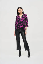 An image of the Joseph Ribkoff Abstract Top