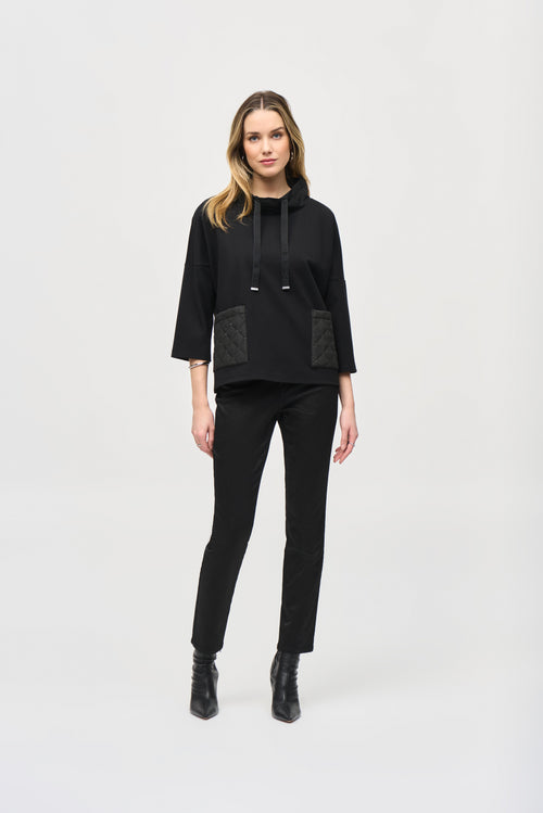 An image of the Joseph Ribkoff Boxy Top in Black.