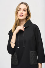 An image of the Joseph Ribkoff Boxy Top in Black.