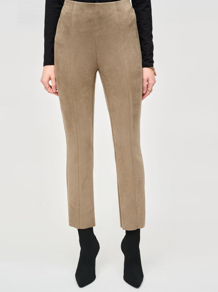 An image of the Joseph Ribkoff Faux Suede Trousers in Java.