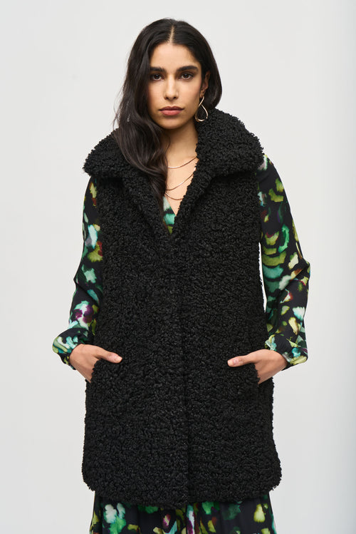 An image of the Joseph Ribkoff Faux Fur Gilet