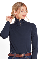 An image of the Schoffel Rosedale Roll Neck in Navy.