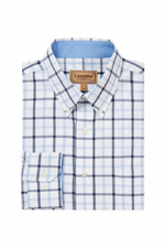 An image of the Schoffel Brancaster Classic Shirt in Imperial Blue Check.