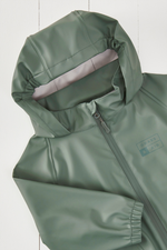 An image of the Grass & Air Rainster Jacket in Khaki.