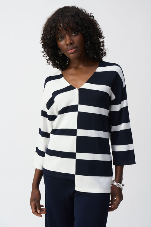 An image of the Joseph Ribkoff Striped Tunic