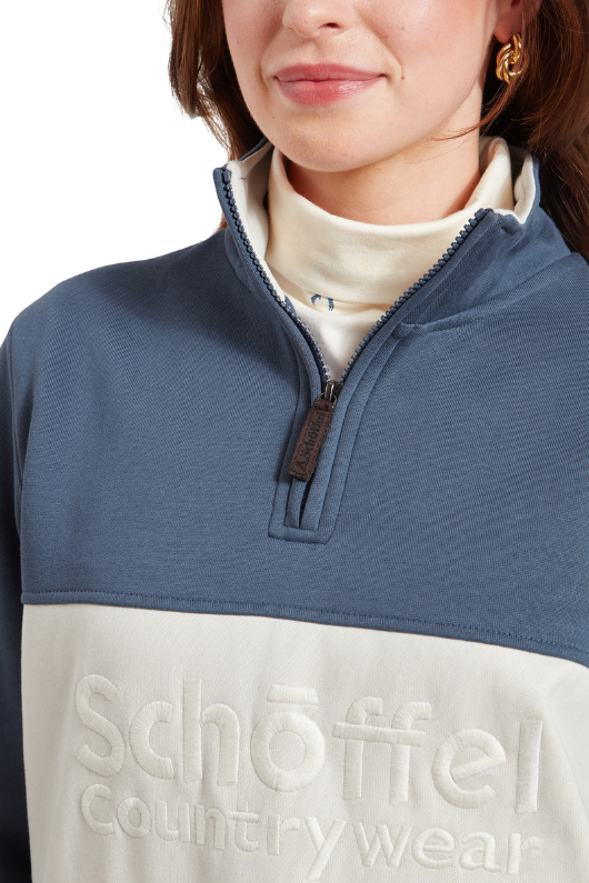 An image of the Schoffel St Agnes Sweatshirt in Vintage Navy.