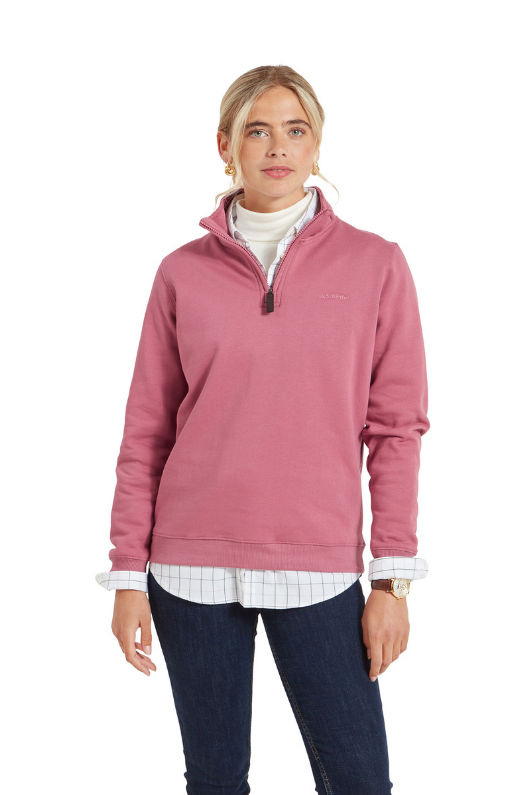 An image of the Schoffel Sennen Cove Sweatshirt in Dark French Rose.