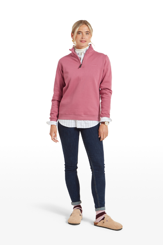 An image of the Schoffel Sennen Cove Sweatshirt in Dark French Rose.