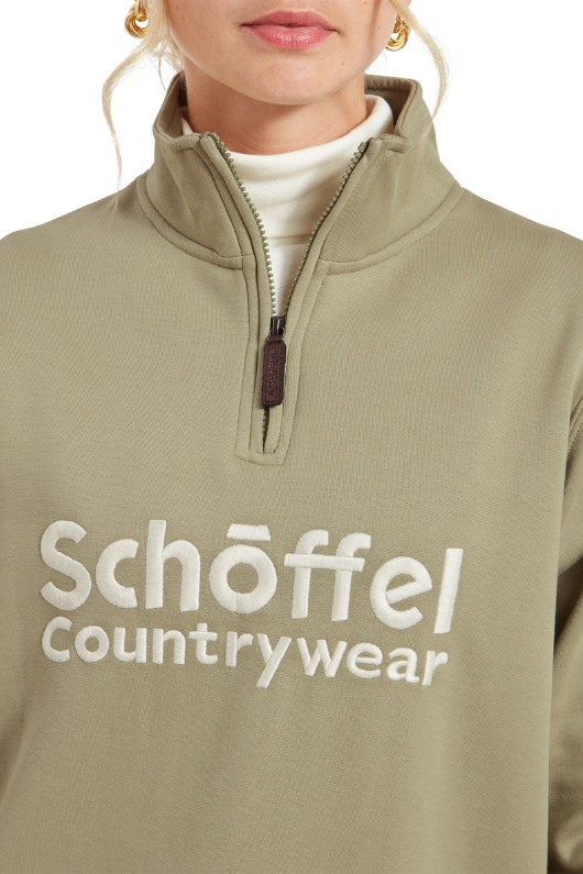 An image of the Schoffel St Issey Sweatshirt in Light Sage.