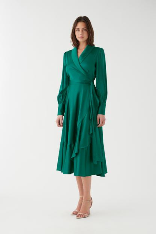 An image of the Dea Kudibal Vitahdea Wrap Dress in Myrtle.