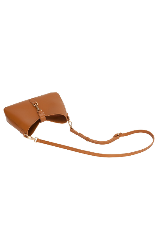 An image of the Every Other Shoulder Bag with Fastening Detail in Tan.