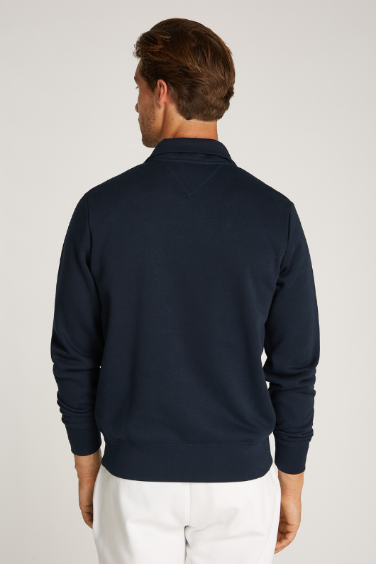 An image of the Tommy Hilfiger Roundall Stand Collar Jumper in Desert Sky.