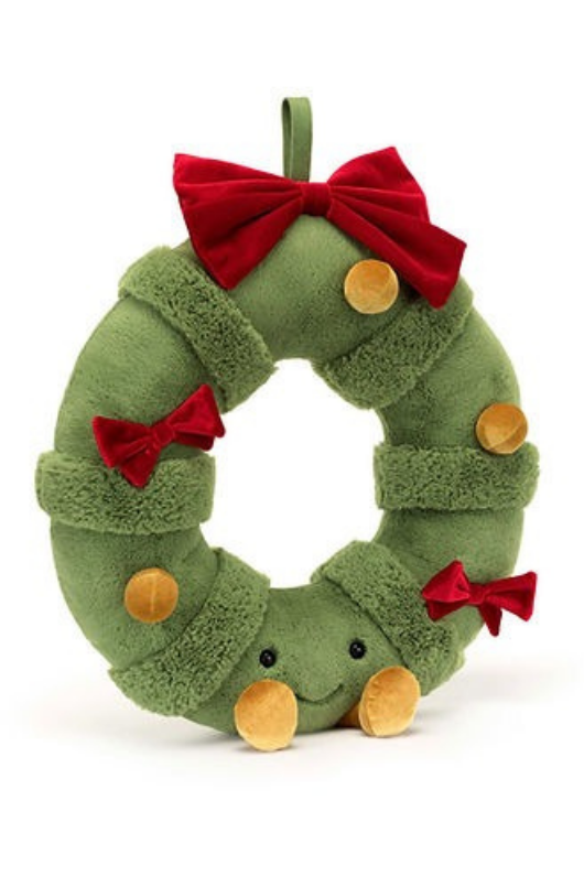 An image of the Jellycat Amuseables Decorated Christmas Wreath.