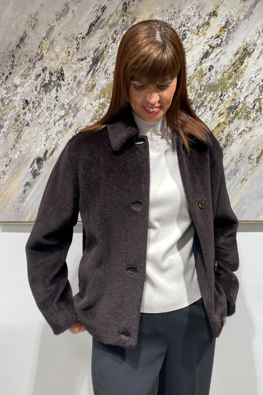 An image of the Marella Stallo Coat in Brown.