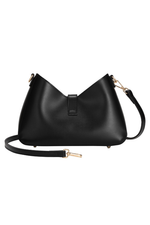 An image of the Every Other Shoulder Bag with Fastening Detail in Black.