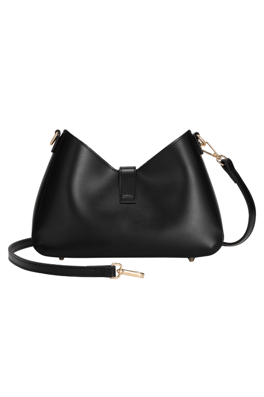 An image of the Every Other Shoulder Bag with Fastening Detail in Black.