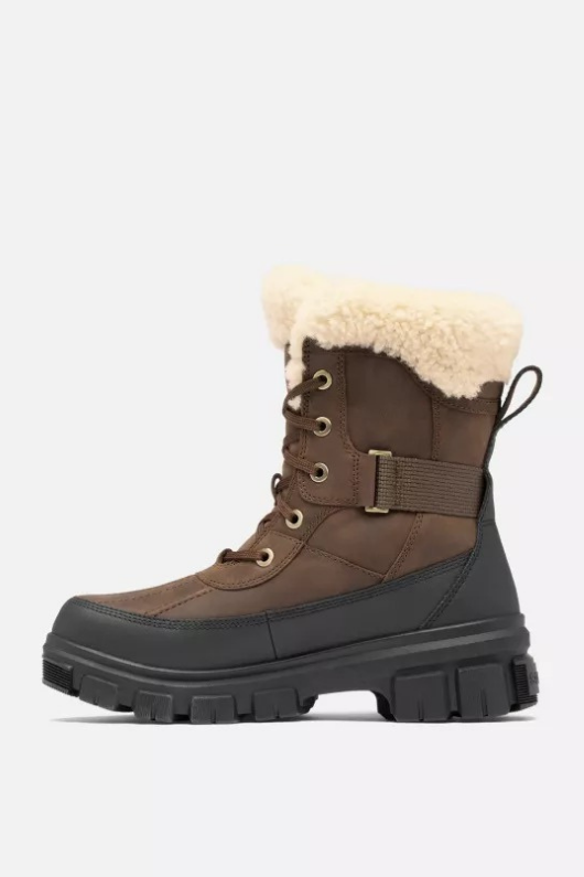 An image of the SOREL Torino V Parc Waterproof Snow Boots in Tobacco Black.