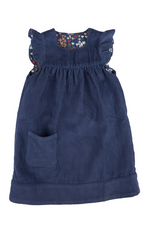 An image of the Pigeon Organics Winter Shift Dress in Night Blue.