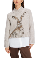 An image of the Marc Cain Rabbit Sweater in Smoke.