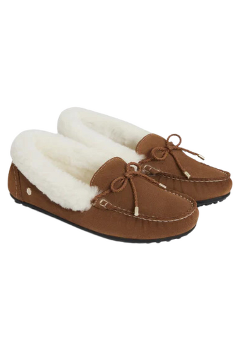 An image of the Fairfax &amp; Favor Henley Shearling Lined Slippers in Tan.