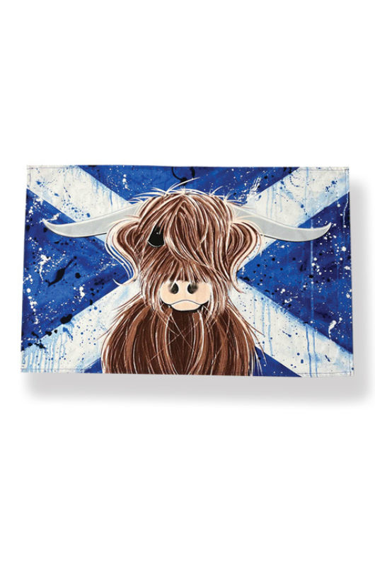 An image of the D & C Supplies The McMoos Highlander Cotton Tea Towel