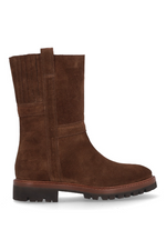 An image of the Alpe Suede Mid Calf Boots in Chocolate.