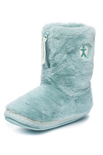 An image of the Bedroom Athletics Marilyn Classic Faux Fur Slipper Boots in Seafoam.