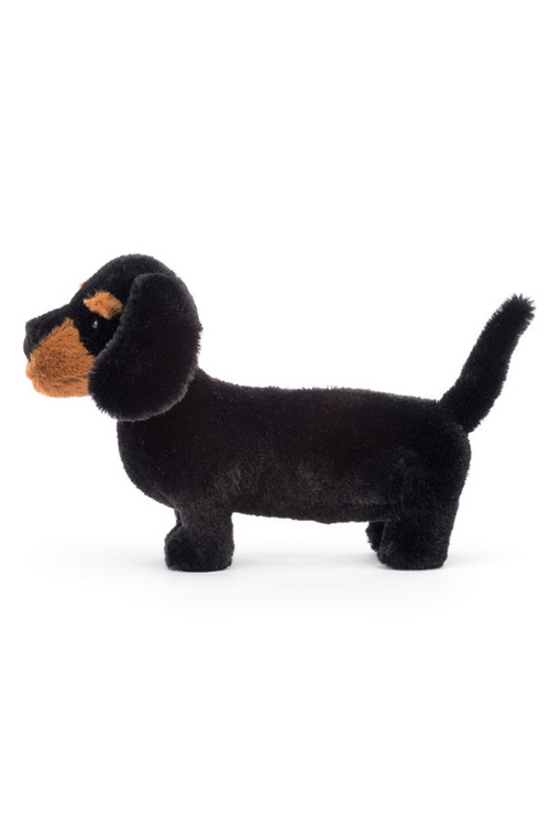 An image of the Jellycat Freddie Sausage Dog Small.