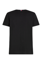 An image of the Tommy Hilfiger Hilfiger Stripe T-Shirt in Black.